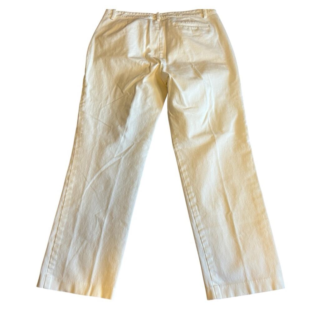 Lauren Ralph Lauren Stretch Cotton Pants 10 Crisp White‎ Career Style